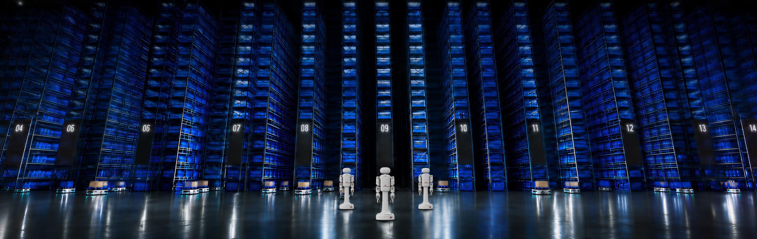ATOMIX smart warehouse and robots on site